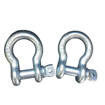 China Manufacture Manganese Steel Bow Shackle with Safety Pin